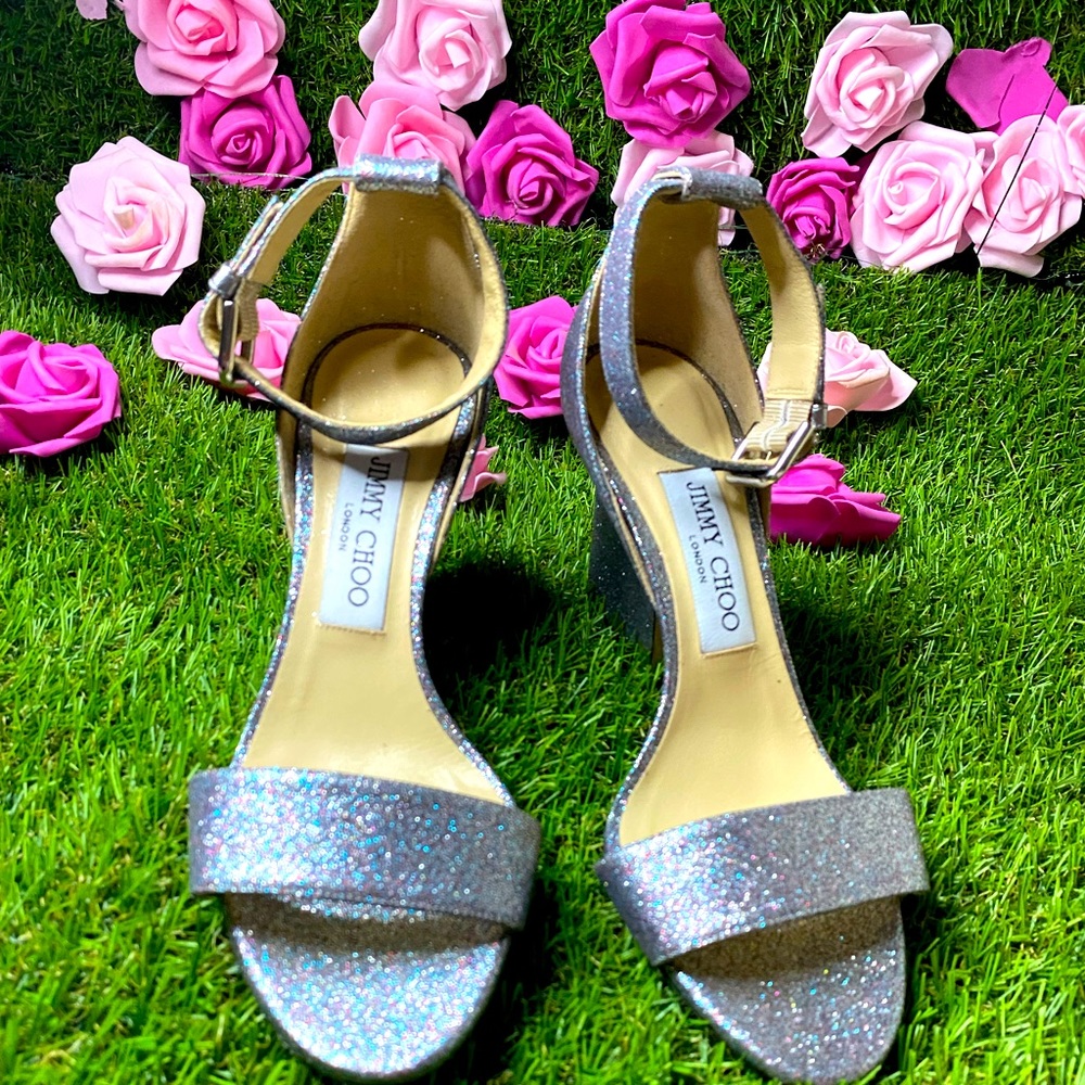 Jimmy Choo size 36.5 glitter heel